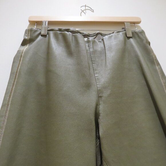 BY MALENE BIRGER Elenaso 100% Lamb Leather Legging Pants in Taupe Quiet Luxury - Picture 8 of 15